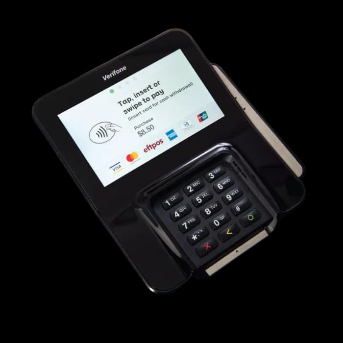 A countertop payment terminal