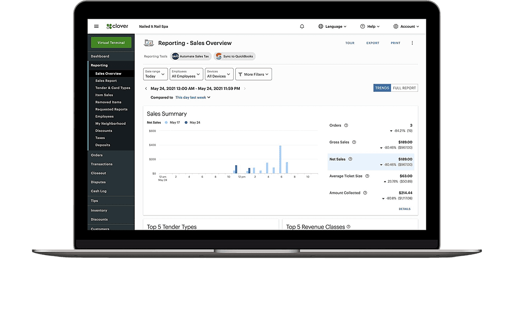 Clover Dashboard