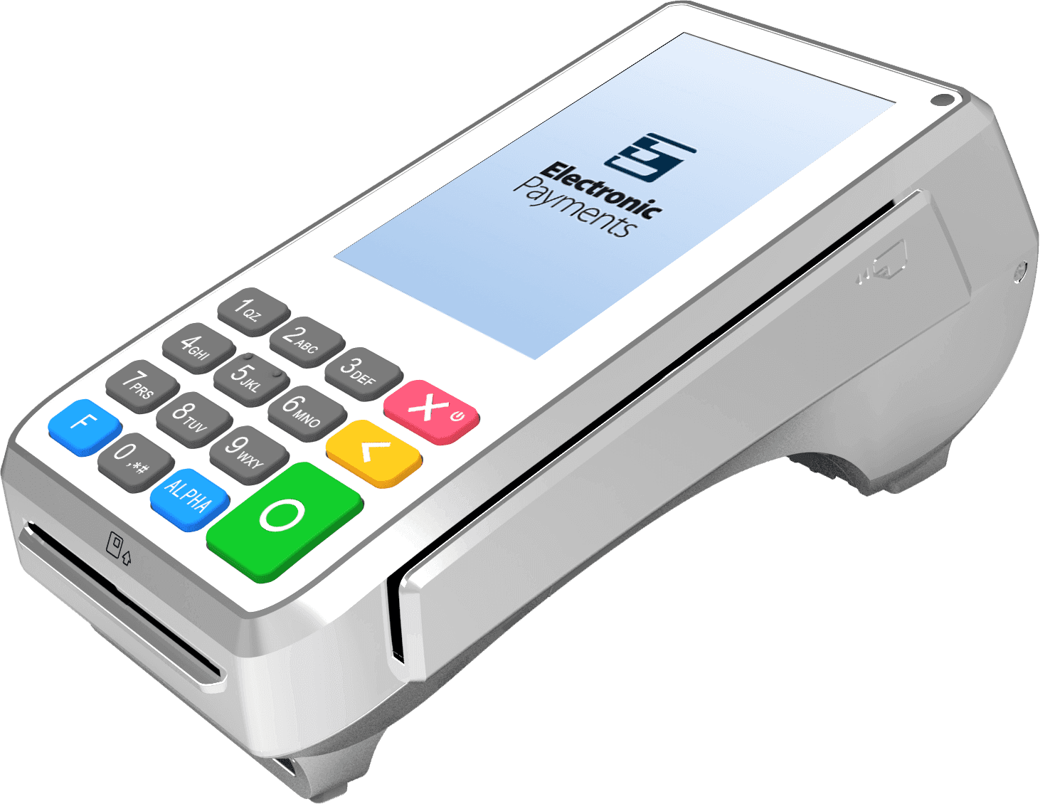 A countertop payment terminal
