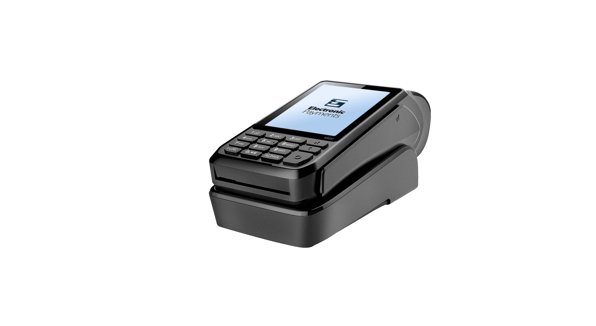 A countertop payment terminal
