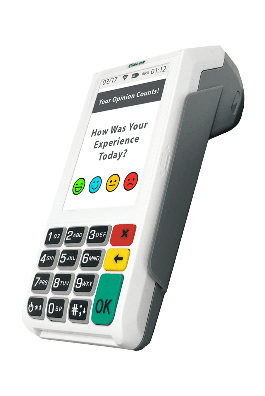 A handheld payment terminal